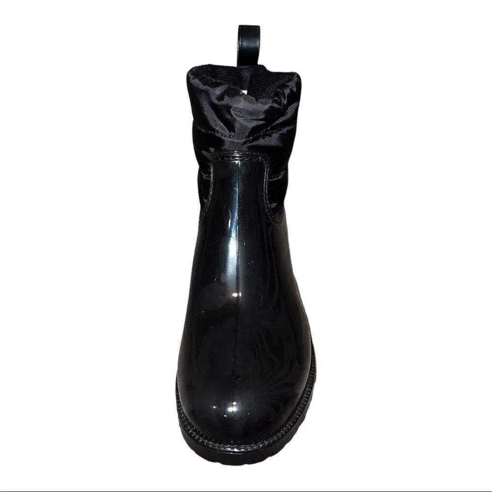 Charter Club Women's Trudy Rain Boots Black Puffer 11M New
